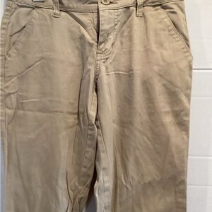 Ladies Arizona Jean company khaki flare leg Pants size 5
